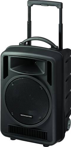 Monacor TXA-1020 Mobiler Lautsprecher, Mobiler PA Lautsprecher 25cm 10 Zoll akkubetrieben, netzbetri