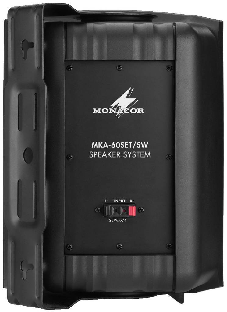 Monacor MKA-60SET/SW 2-Wege Set Aufbau-Lautsprecher 15W 1St.