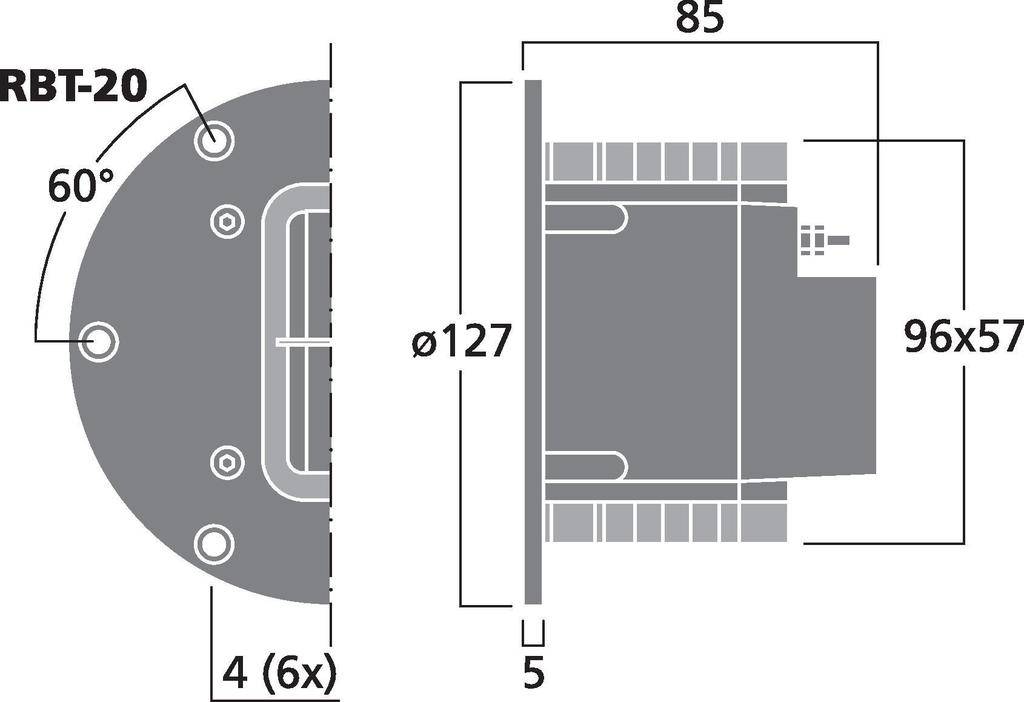 Monacor RBT-20 Hochton-Bändchen 25W 8Ω