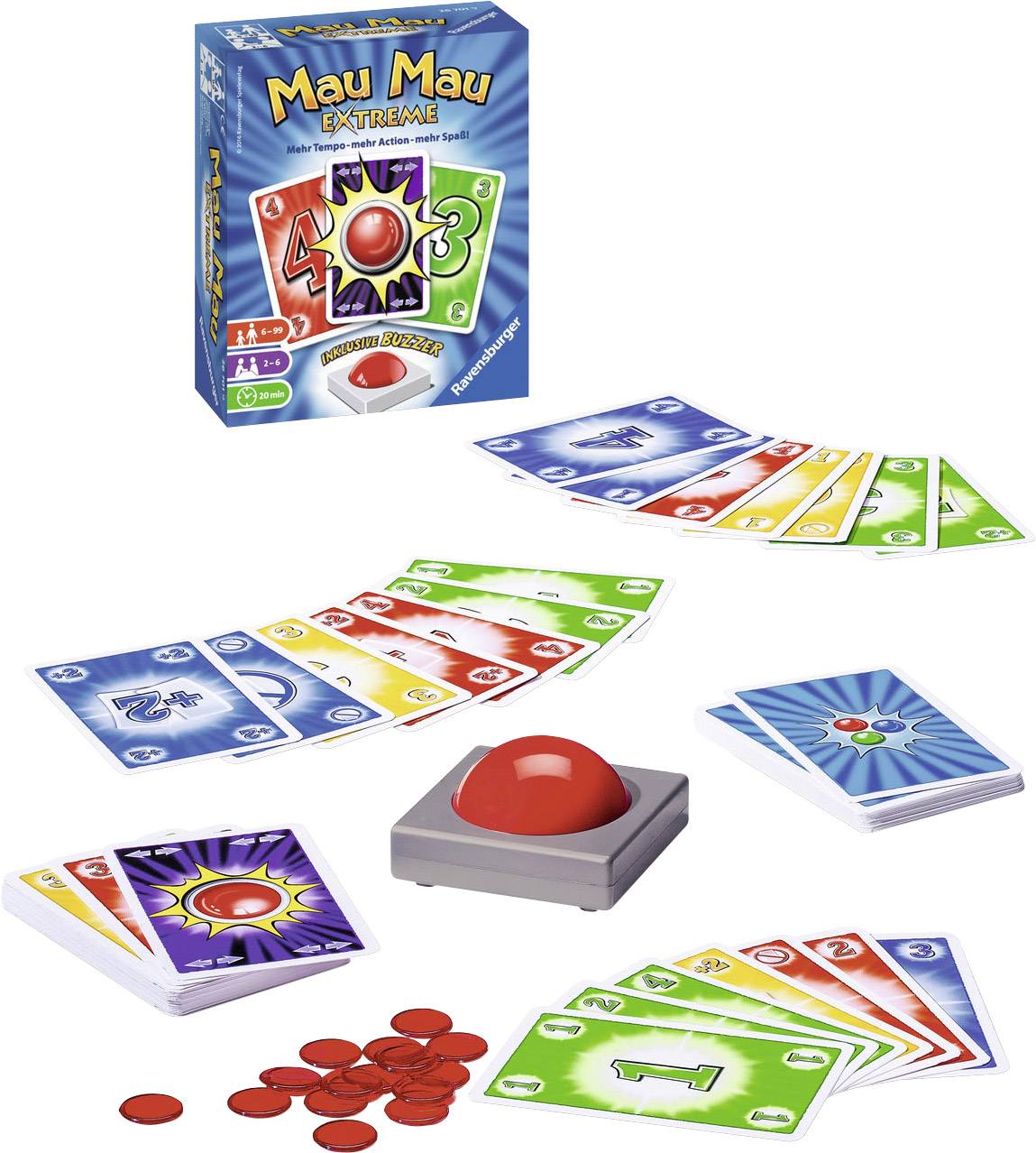 Ravensburger Mau Mau Extreme 26701 Anzahl Spieler (max.): 6