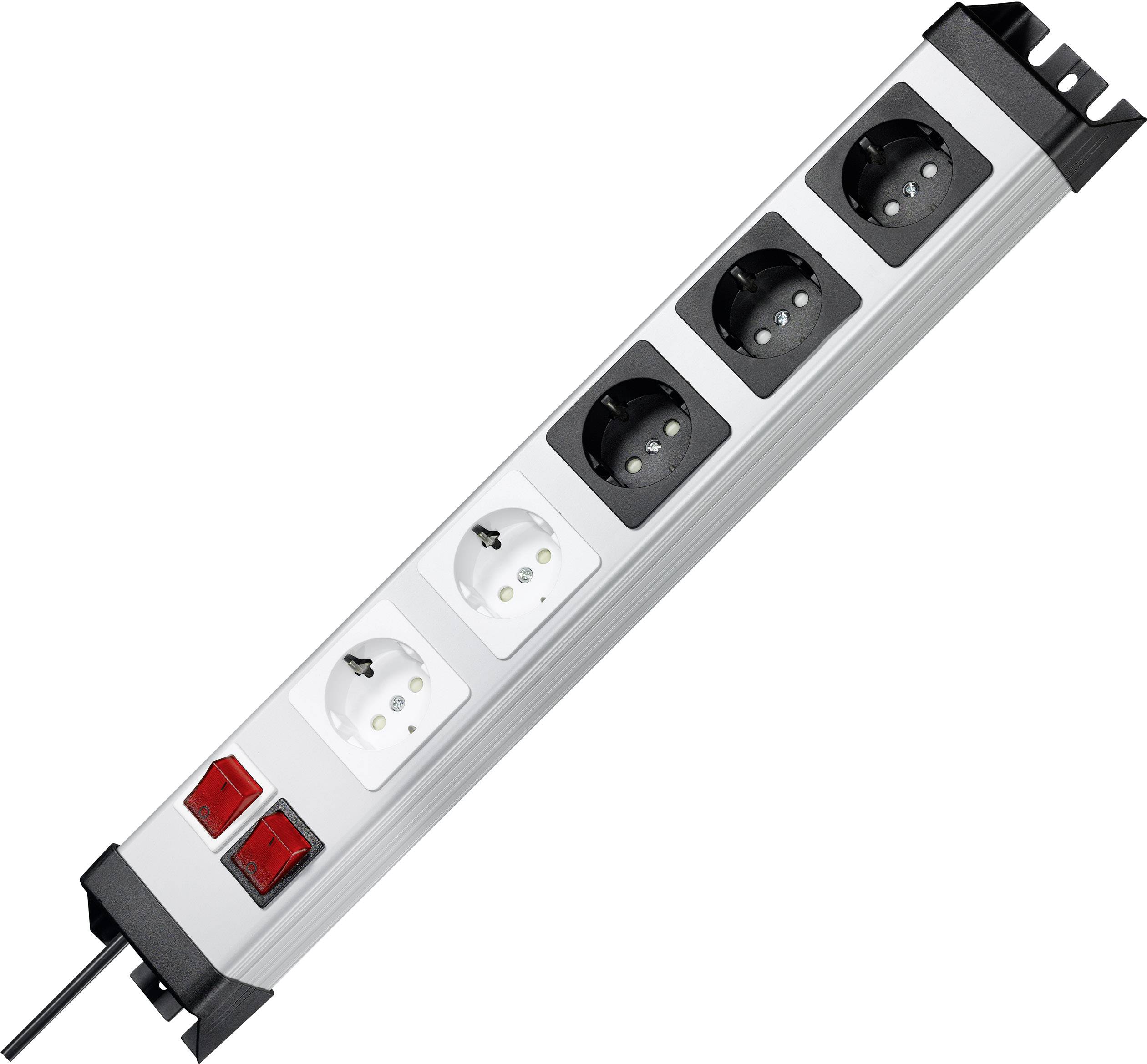 Kopp 227220014 Steckdosenleiste mit Schalter 5fach Grau, Schwarz Schutzkontakt 1 St.