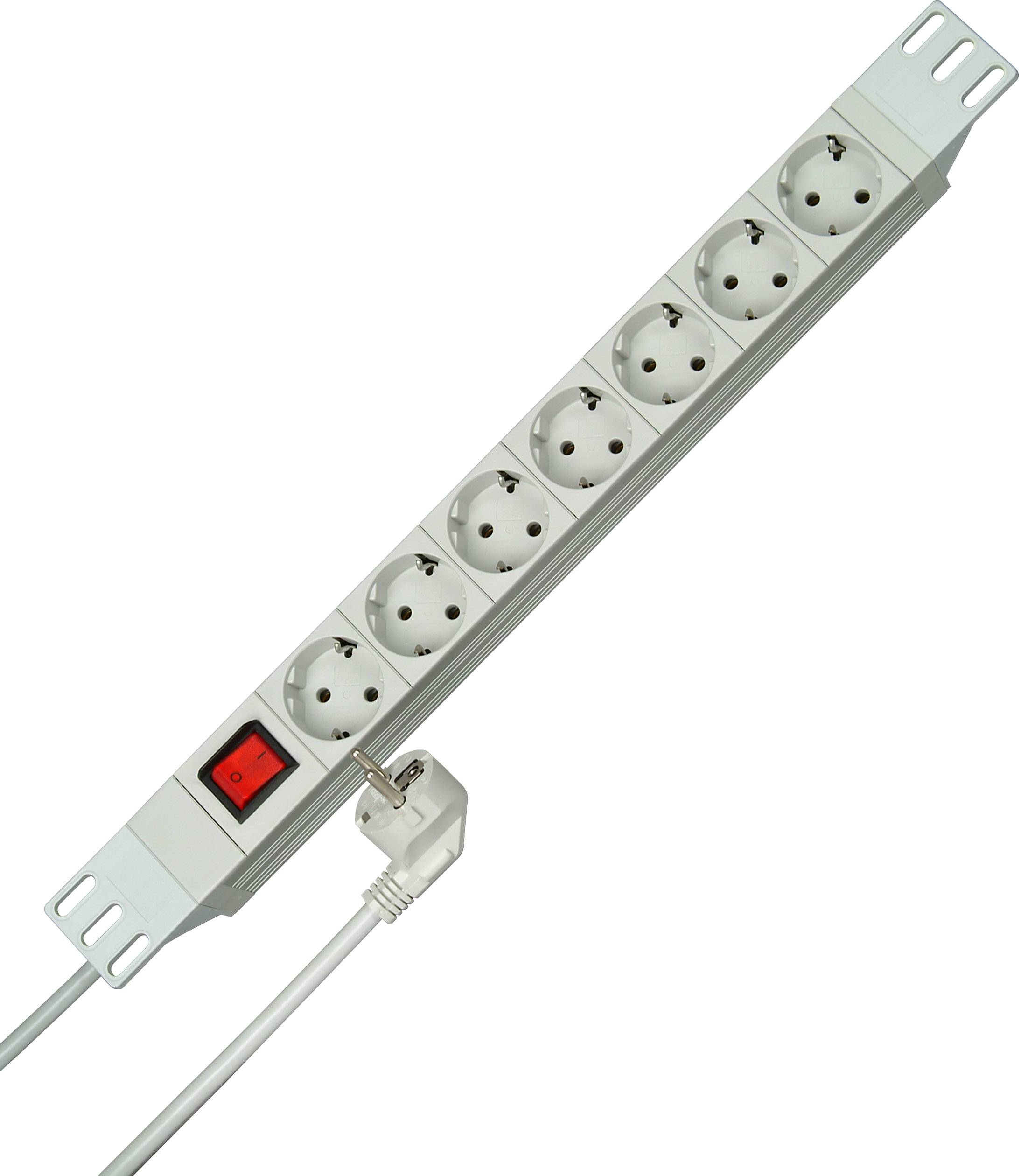 Kopp 930704010 Steckdosenleiste 19 Zoll 7fach Weiß Schutzkontakt 1 St.