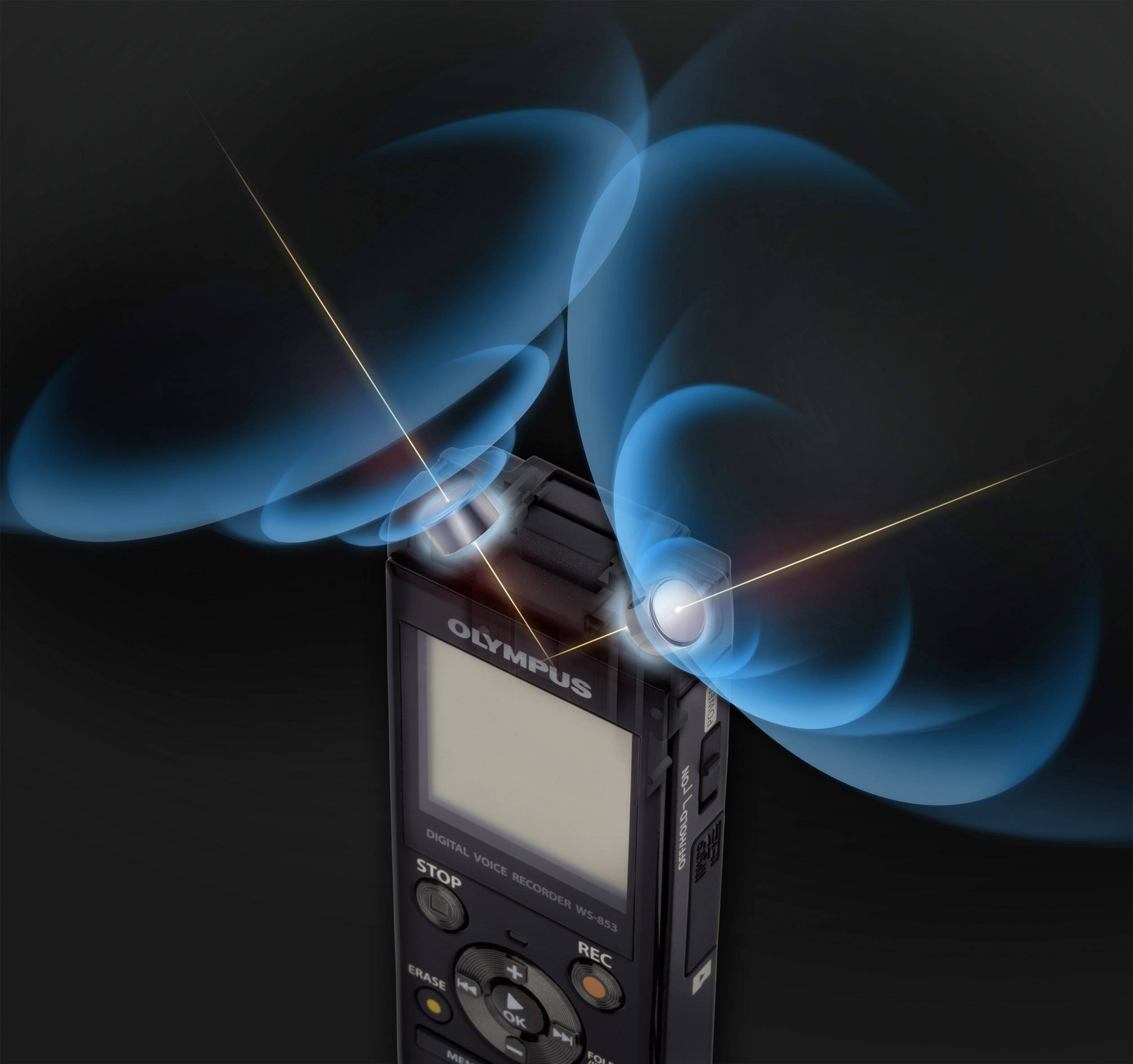 Olympus WS-853 Digitales Diktiergerät Aufzeichnungsdauer (max.) 2080 h Schwarz