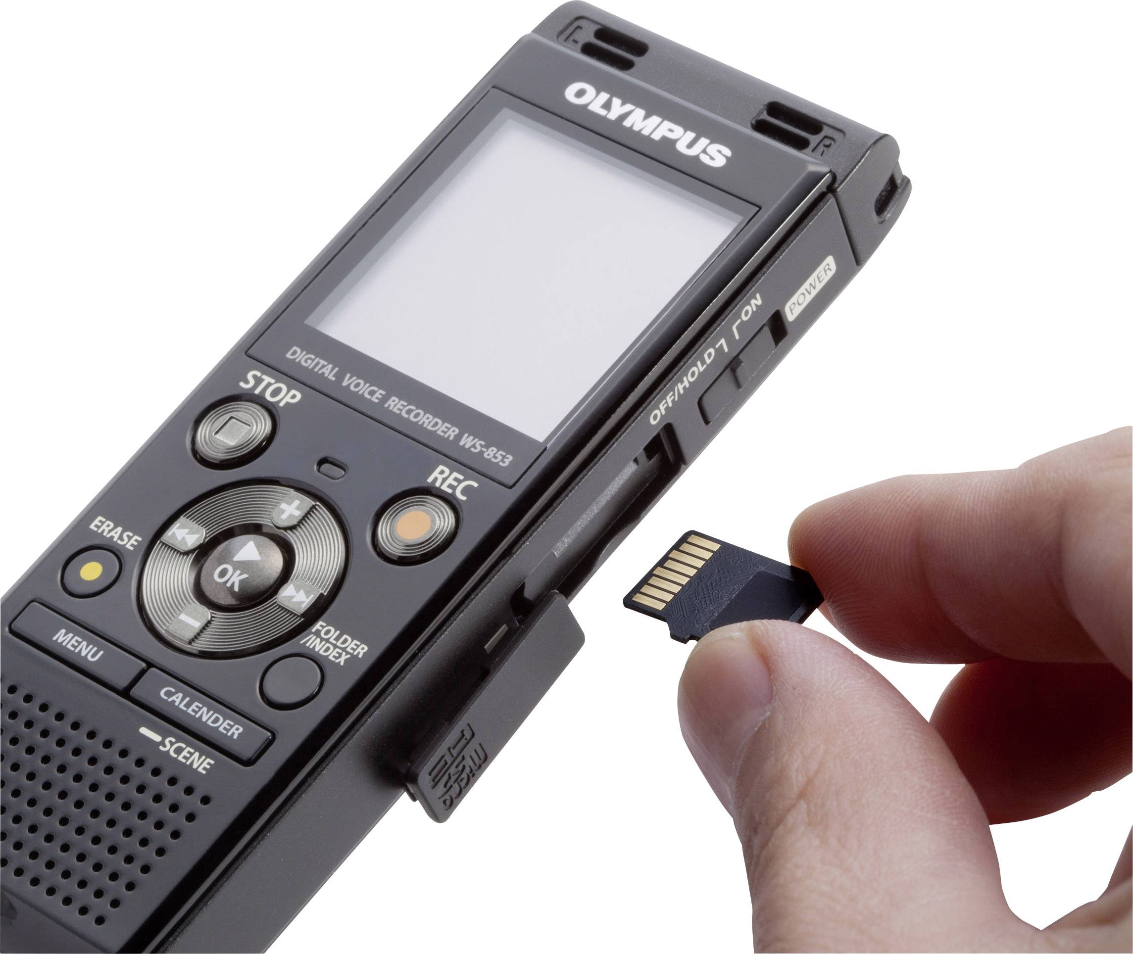 Olympus WS-853 Digitales Diktiergerät Aufzeichnungsdauer (max.) 2080 h Schwarz