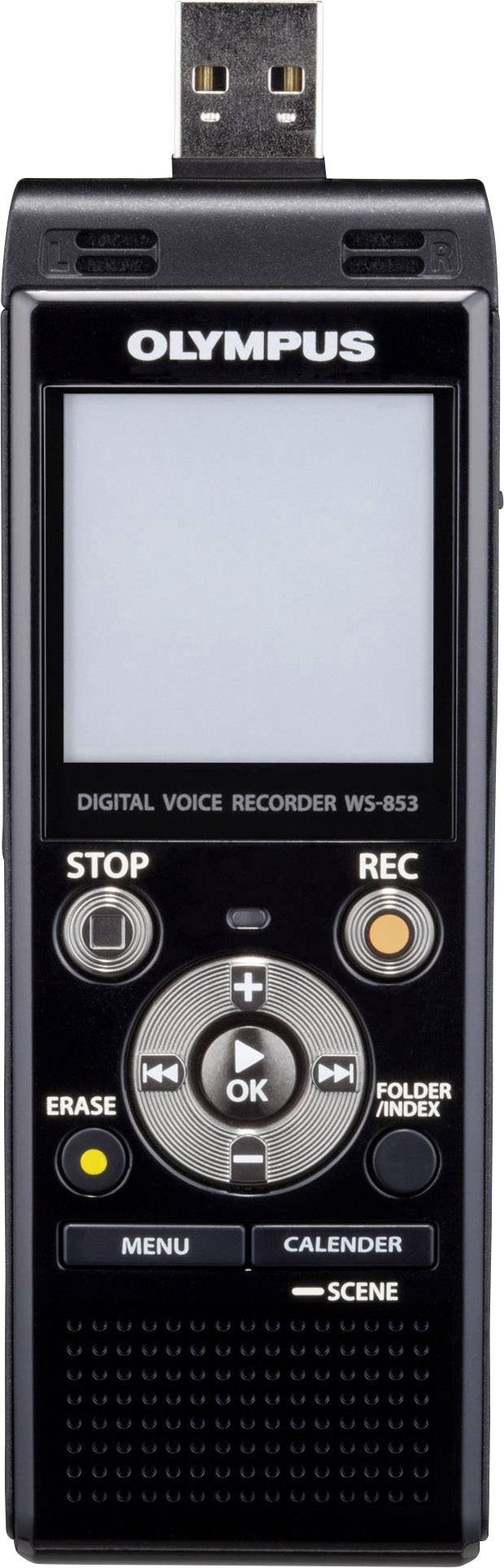 Olympus WS-853 Digitales Diktiergerät Aufzeichnungsdauer (max.) 2080 h Schwarz