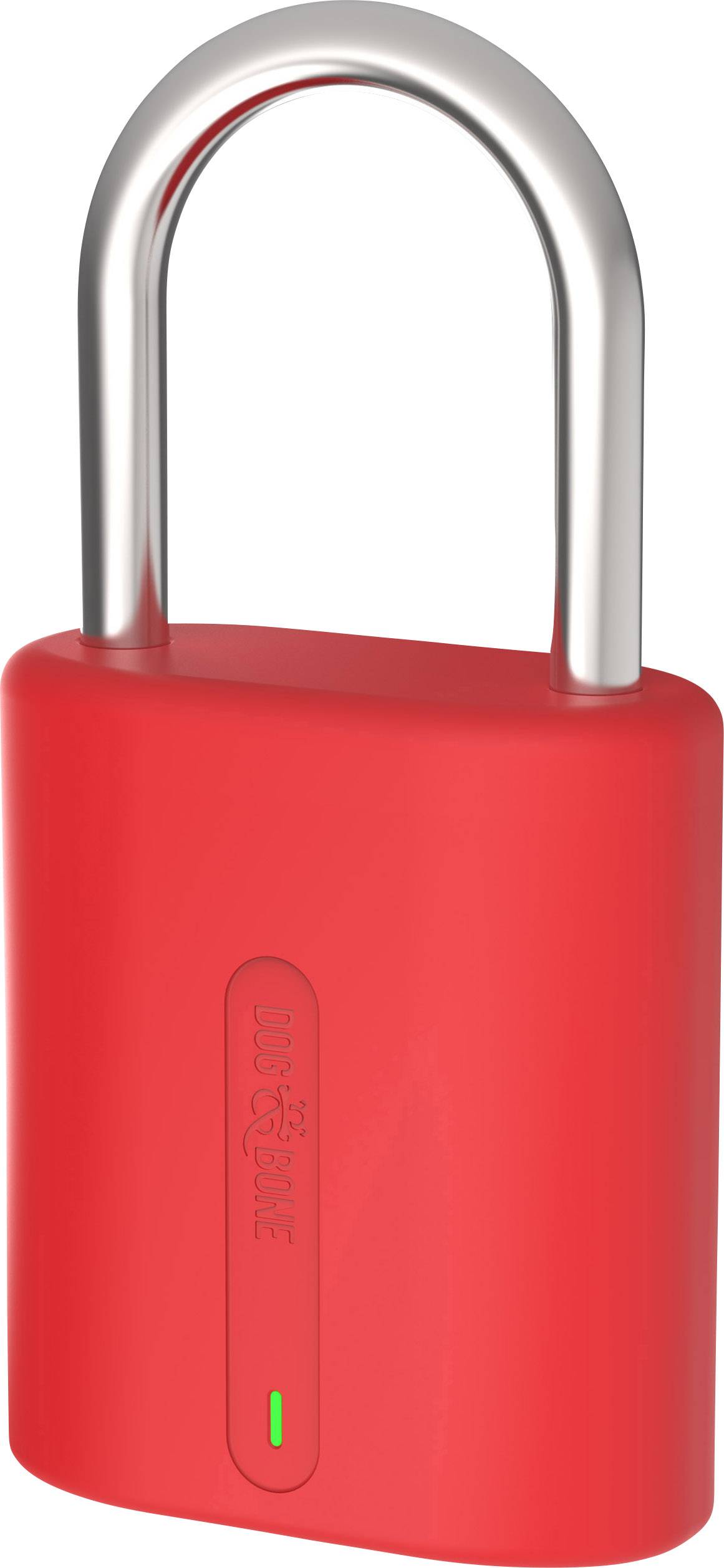 Dog & Bone DAB-LSM006 Vorhängeschloss 51mm Bluetooth Rot Bluetooth-Vorhängeschloss