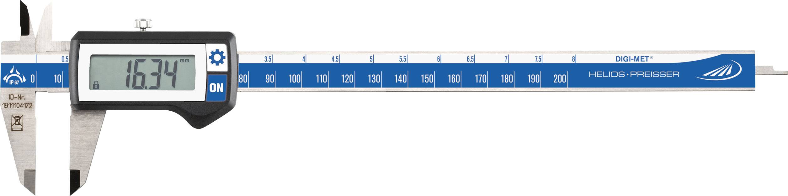 HELIOS PREISSER DIGI-MET 1326418 Digitaler Messschieber 200 mm IP67