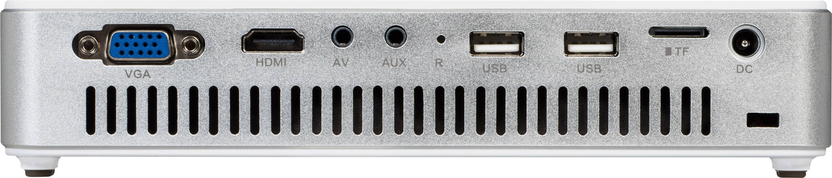 Telefunken Beamer DLP700 WIFI LED 700 lm 1280 x 800 WXGA 3D ready, Akkubetrieben, Full HD, PC free, WLAN, automatische Trapezkorrektur, DLNA