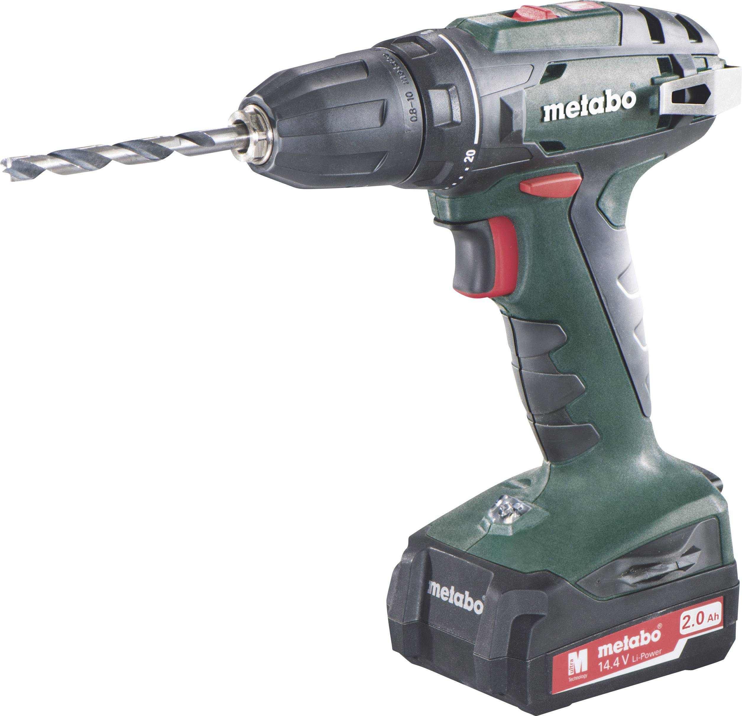 Metabo BS 14.4 602206530 Akku-Bohrschrauber 14.4 V 2 Ah Li-Ion inkl. 2. Akku, inkl. Koffer