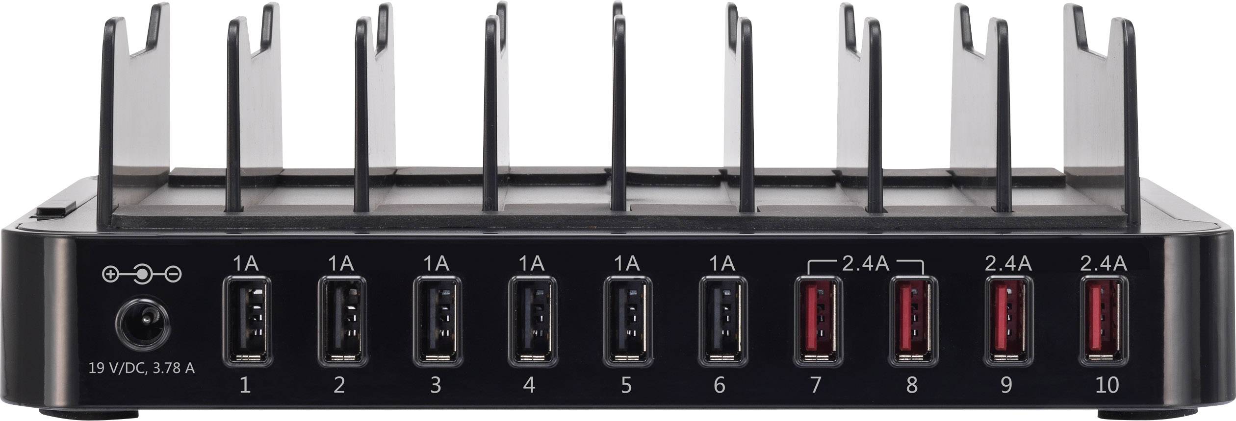 VOLTCRAFT PS-10 PS-10 USB-Ladestation 66W Steckdose Ausgangsstrom (max.) 13200mA 10 x USB Auto-Detect