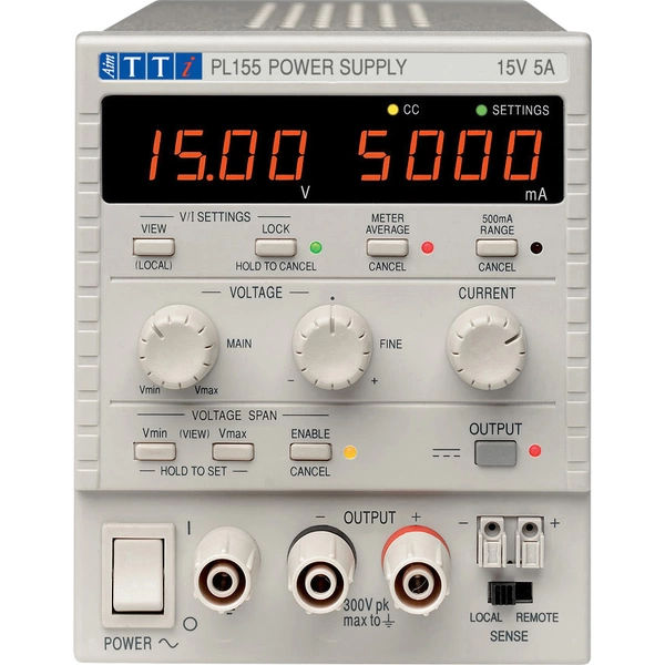 Aim TTi PL155 Labornetzgerät, einstellbar 0 - 15 V/DC 0 - 5A 75W Anzahl Ausgänge 1 x Aim TTi PL155 Labornetzgerät, einstellbar 0 - 15 V/DC 0 - 5A 75W Anzahl Ausgänge 1 x