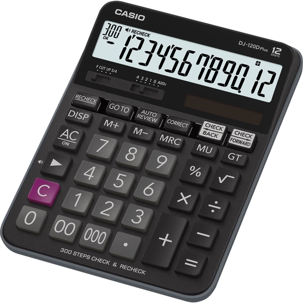 Casio DJ-120DPLUS Tischrechner Schwarz Display (Stellen): 12solarbetrieben, batteriebetrieben (B x H x T) 144 x 34.6 x 192mm Casio DJ-120DPLUS Tischrechner Schwarz Display (Stellen): 12solarbetrieben, batteriebetrieben (B x H x T) 144 x 34.6 x 192mm