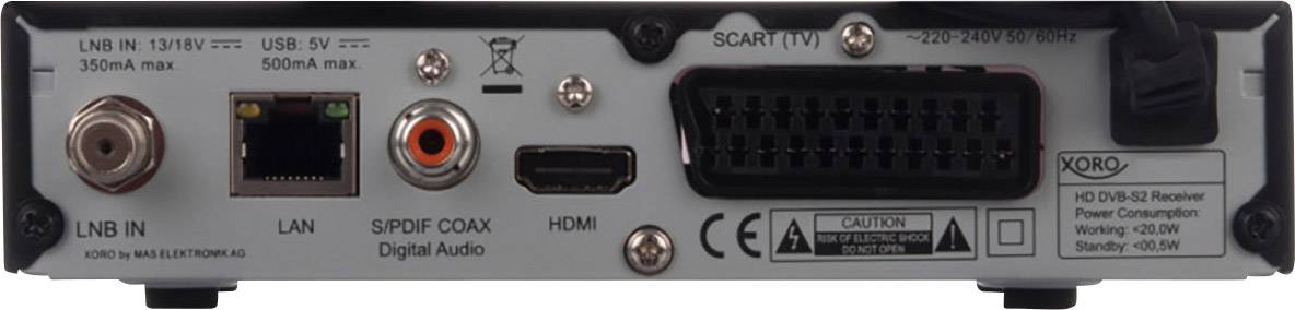 Xoro HRS 8660 HD-SAT-Receiver Aufnahmefunktion, Front-USB, LAN-fähig