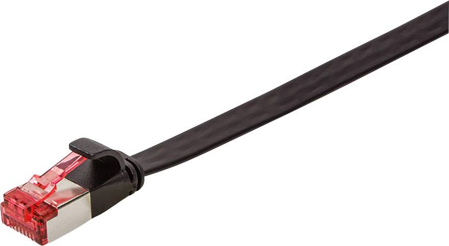 LogiLink CF2063S RJ45 Netzwerkkabel, Patchkabel CAT 6 U/FTP 3.00m Schwarz vergoldete Steckkontakte 1St.
