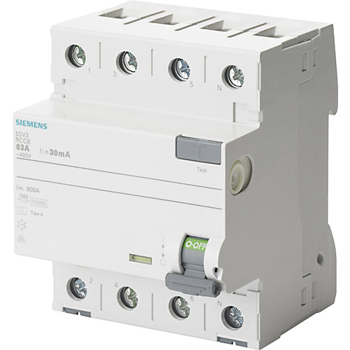 Siemens 5SV3342-6KL FI-Schutzschalter A 4polig 25 A 0.03 A 400 V