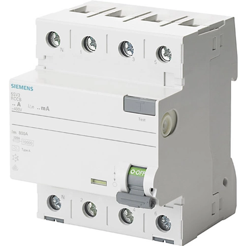 Siemens 5SV33446KL FI-Schutzschalter A 4polig 40A 0.03A 400V Siemens 5SV33446KL FI-Schutzschalter A 4polig 40A 0.03A 400V