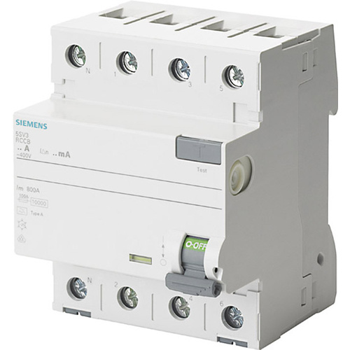 Siemens 5SV3346-6KL FI-Schutzschalter A 4polig 63A 0.03A 400V