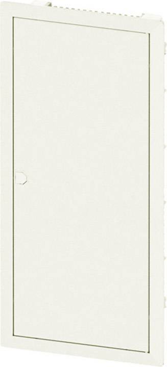Weiße rechteckige Tür ohne sichtbare Griffe oder Details, vermutlich für Einbauschrank oder elektrisches Fach.