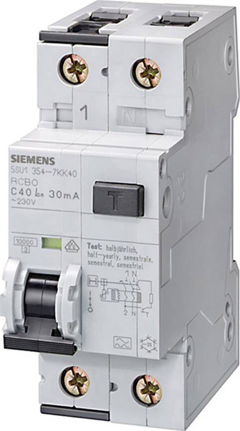 Siemens 5SU11546KK06 FI-Schutzschalter/Leitungsschutzschalter 2polig 6A 0.01A 230V