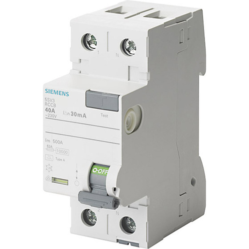 Disjoncteur différentiel Siemens 5SV3314-6 A 2 pôles 40 A 0.03 A 230 V