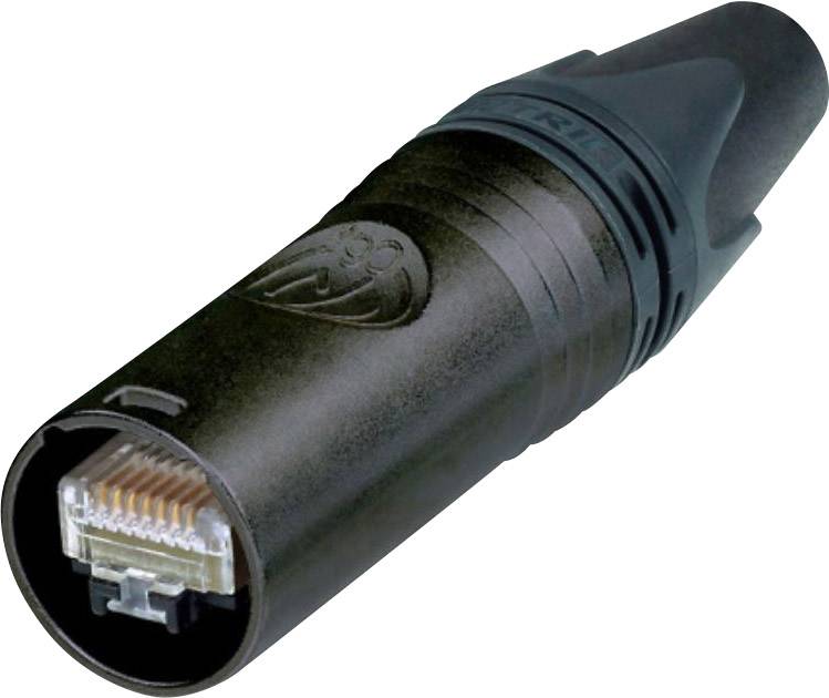 Neutrik NE8MX6-B RJ45 etherCON CAT6A Steckverbinder NE8MX6-B Stecker, gerade Pole: 8P8C Schwarz 1St.