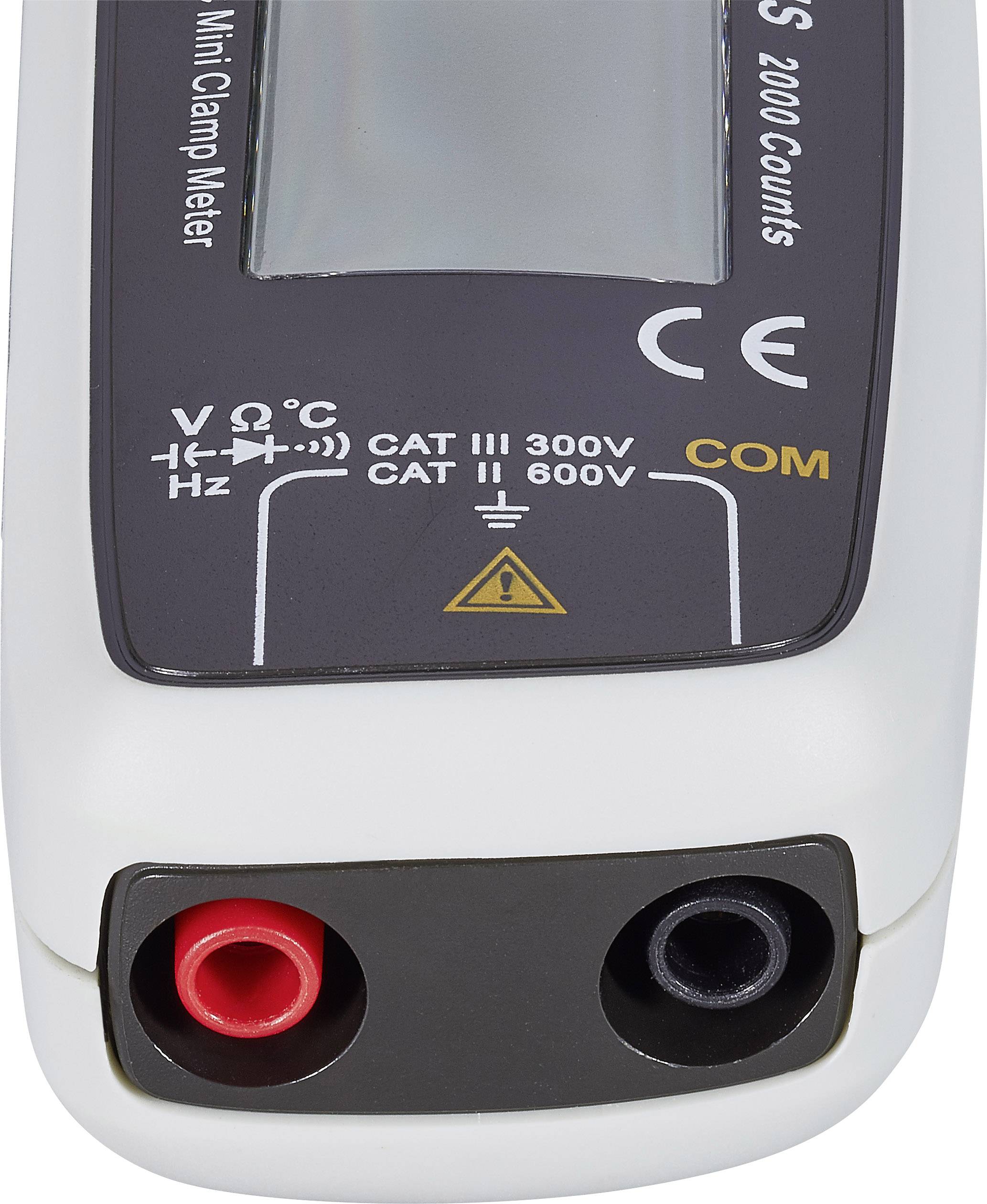 VOLTCRAFT VC-335 Stromzange kalibriert (ISO) digital CAT II 600 V, CAT III 300 V Anzeige (Counts): 2000