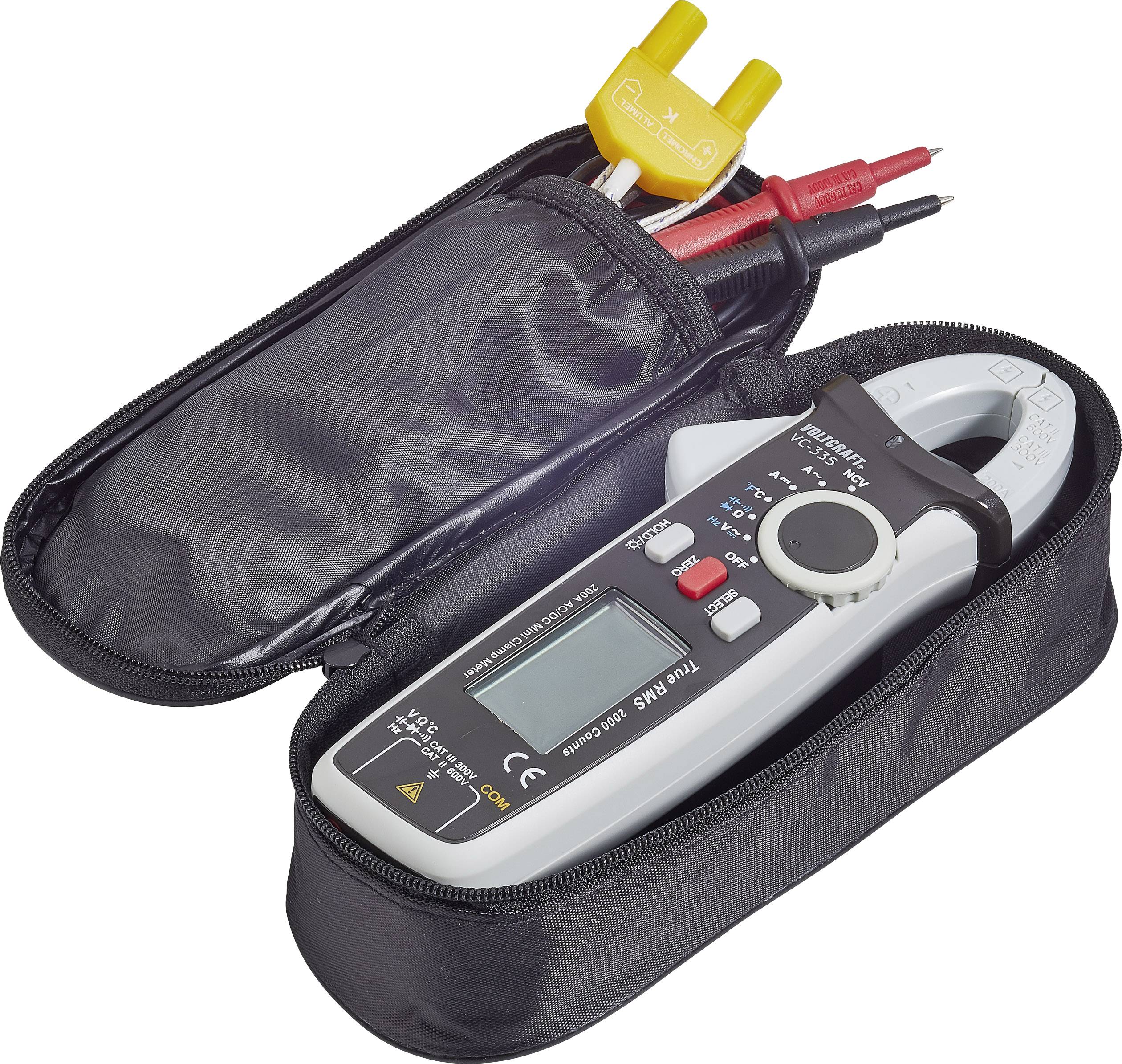 VOLTCRAFT VC-335 Stromzange digital CAT II 600 V, CAT III 300V Anzeige (Counts): 2000