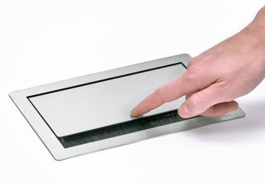 EVOline 159370024900 Einbau-Steckdosenleiste 3fach Silber Schutzkontakt 1St.