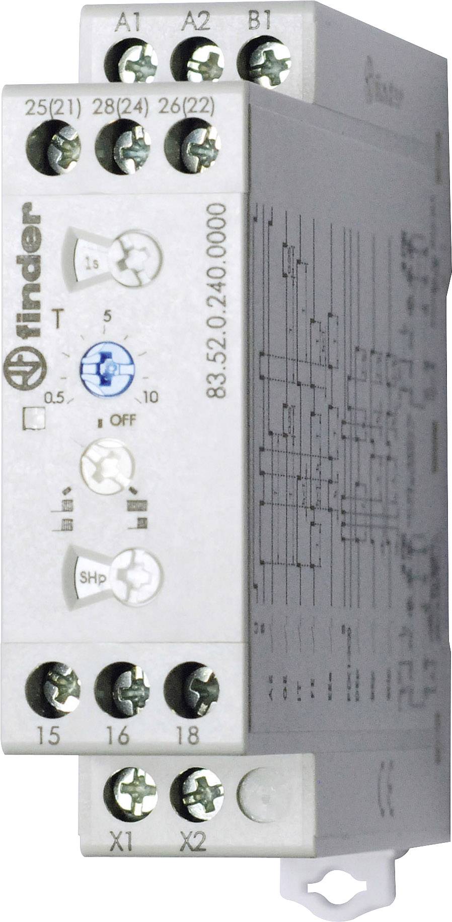 Finder 83.52.0.240.0000 83.52.0.240.0000 Zeitrelais Multifunktional 1 St. Zeitbereich: 0.05 s - 10 Tage 2 Wechsler