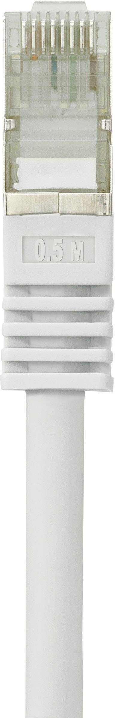 Renkforce RF-4724272 RJ45 Netzwerkkabel, Patchkabel CAT 5e F/UTP 0.50m Grau mit Rastnasenschutz