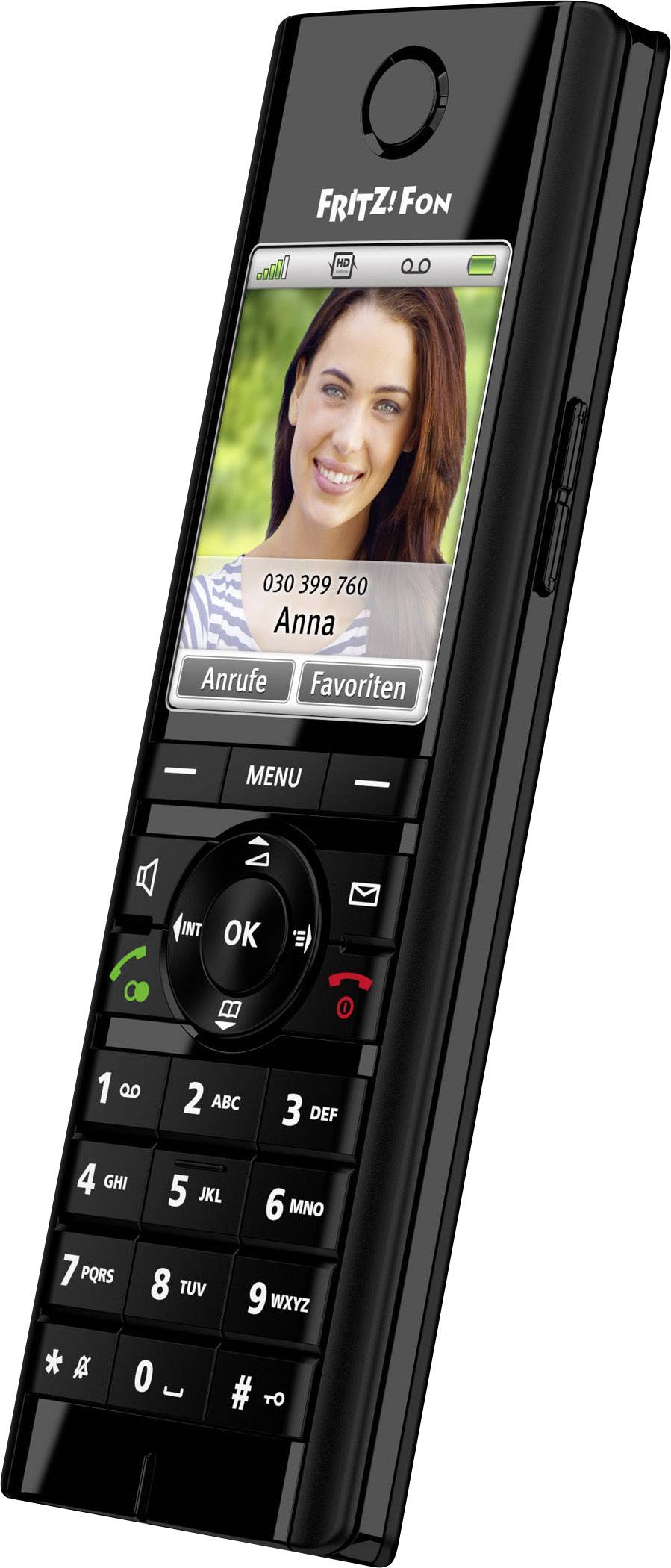 Fritz! FRITZ!Fon C5 Schnurloses Telefon VoIP Freisprechen, Babyphone, Headsetanschluss Farbdisplay Schwarz