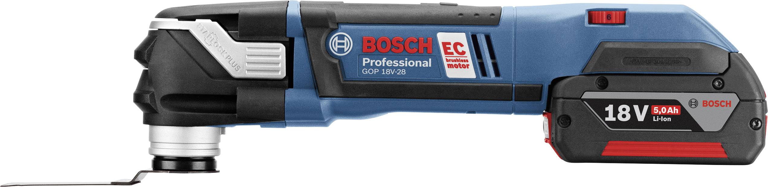Bosch Professional GOP18V-28 06018B6003 Akku-Multifunktionswerkzeug inkl. 2. Akku, inkl. Koffer 20teilig 18V 5Ah Anzahl