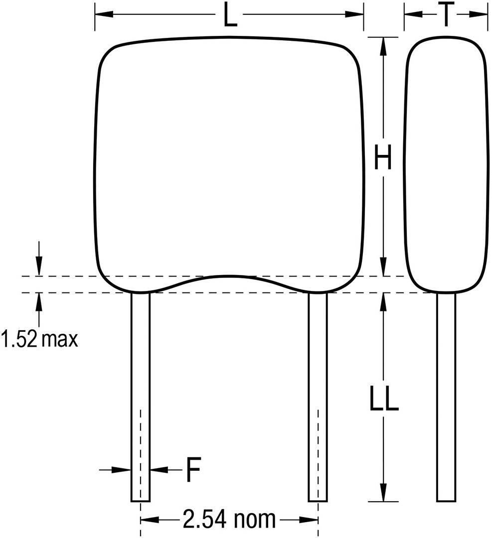 Kemet C315C473M5U5TA+ Keramik-Kondensator radial bedrahtet 47 nF 50V 20% (L x B x H) 3.81 x 2.54 x 3.14mm
