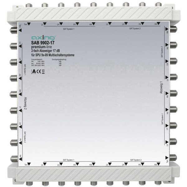 Axing SAB 9902-10 SAT-Abzweiger 2-fach 5 - 2200MHz
