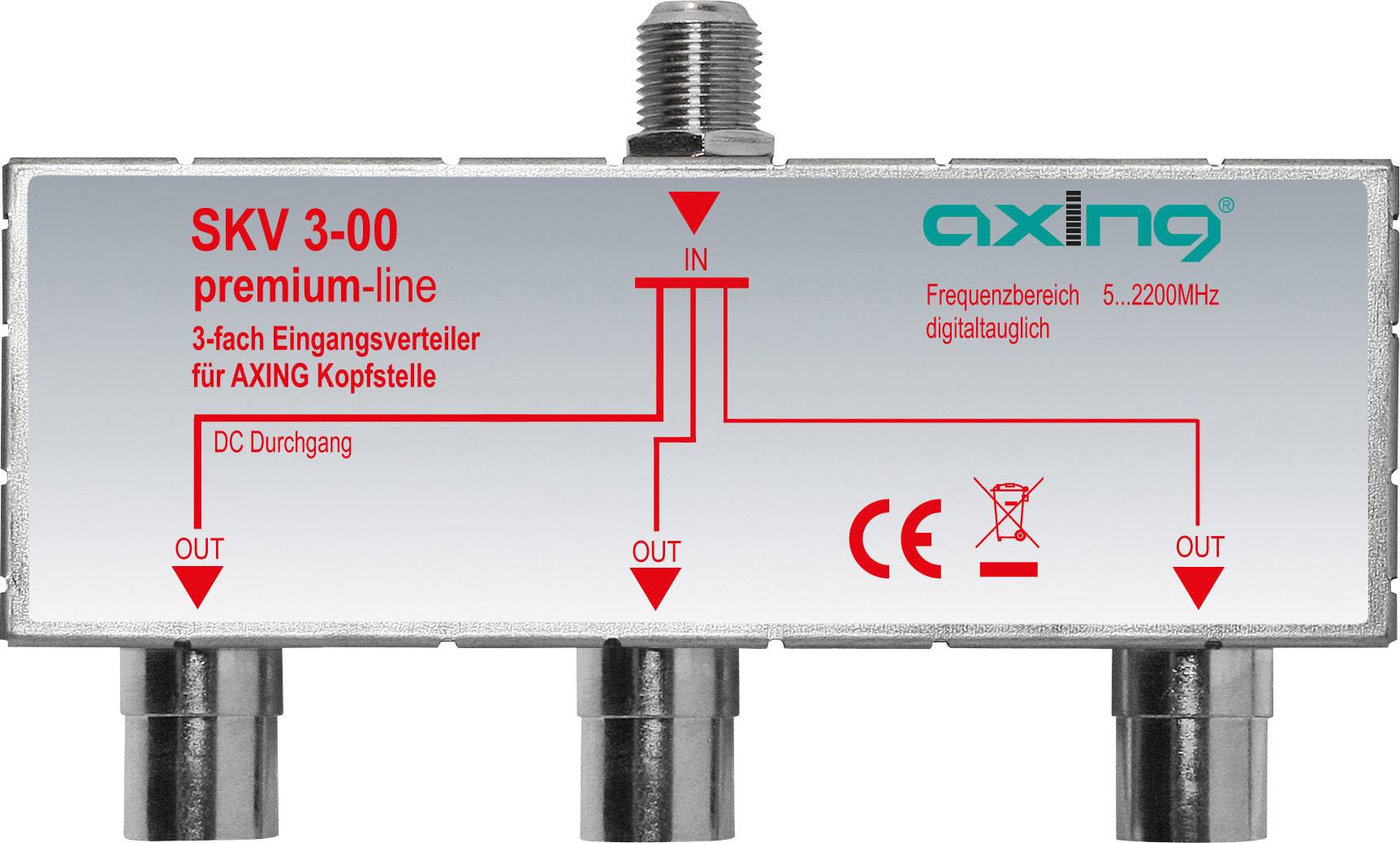Axing SKV 3-00 SAT-Verteiler 3-fach