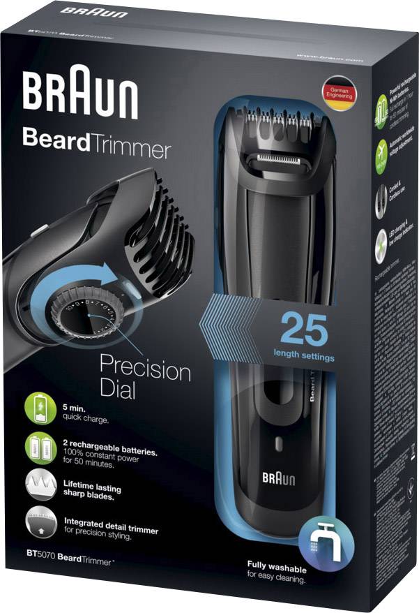 Braun BT5070 Bartschneider abwaschbar Schwarz