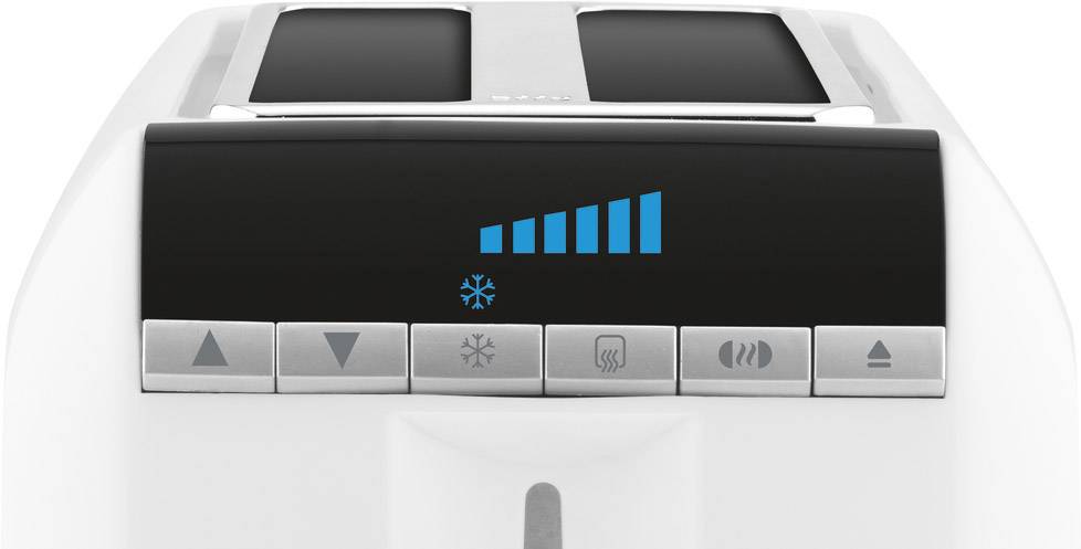 Rowenta TL6811 Doppel-Langschlitztoaster mit Bagel-Funktion, mit Brötchenaufsatz Weiß