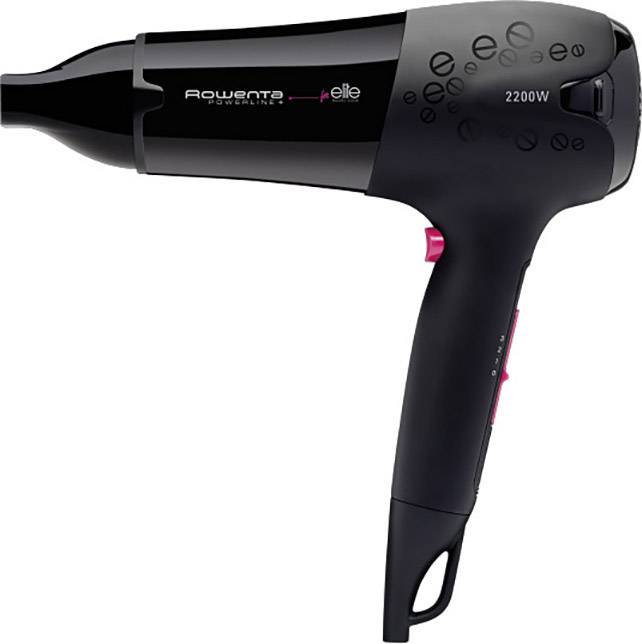 Rowenta Powerline Elite Haartrockner Schwarz, Pink