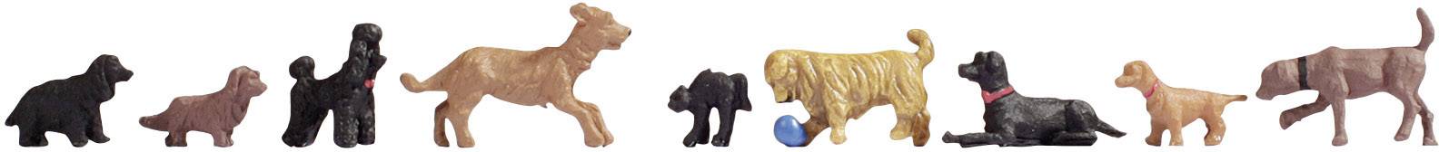 NOCH H0 Hunde 15719 Bemalt, Sitzend, Stehend
