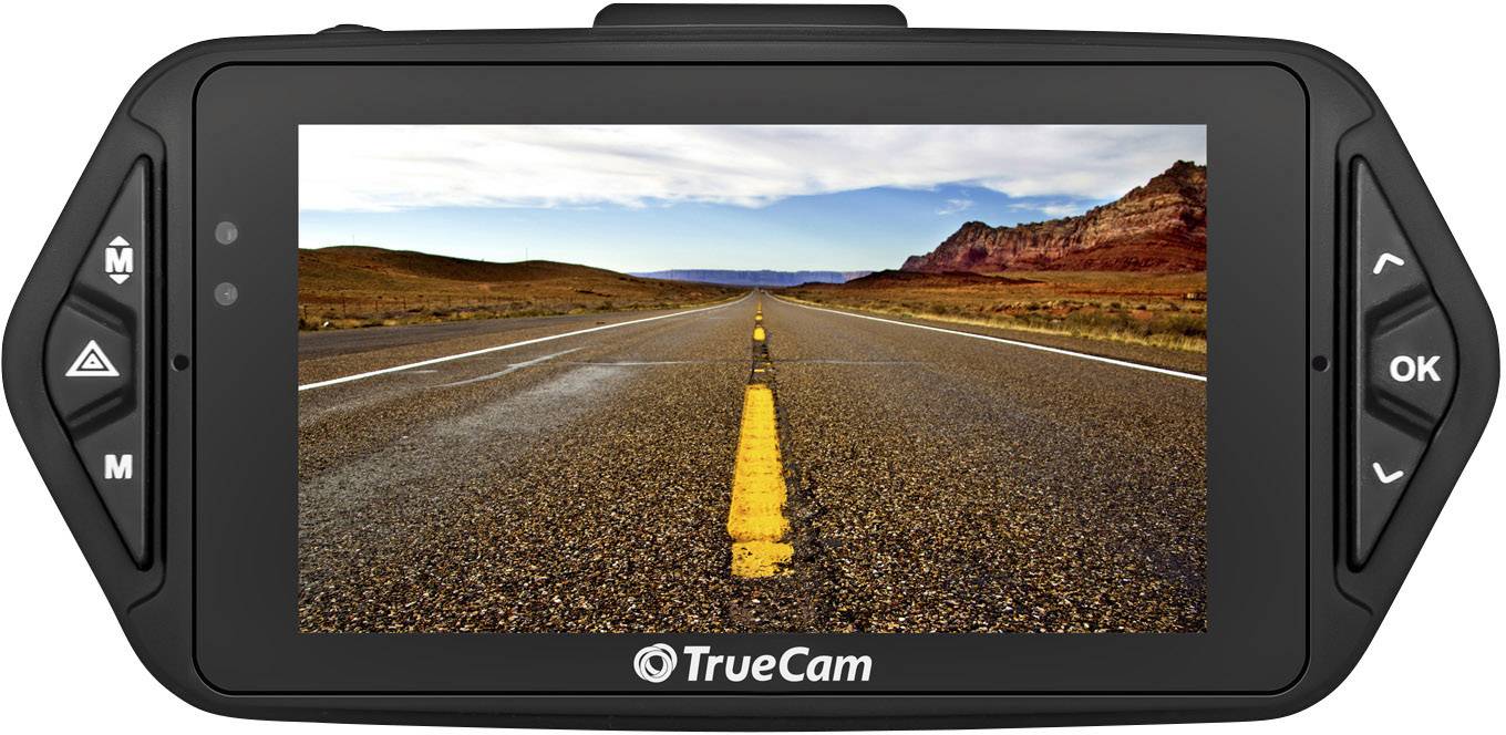 TrueCam A4 Dashcam Blickwinkel horizontal max.=130 ° 12 V, 24 V  Display, Akku, Mikrofon