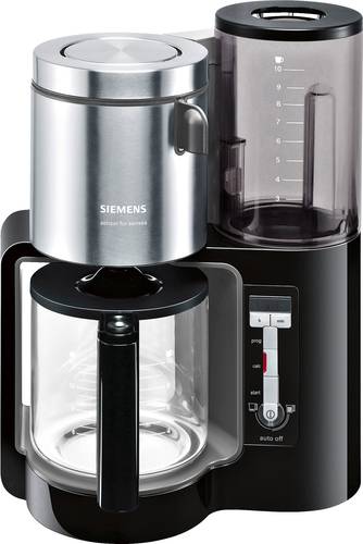 Siemens TC86303 Kaffeemaschine Schwarz, Anthrazit Fassungsvermögen Tassen=15 Glaskanne, Warmhaltefu  - Onlineshop Voelkner