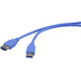 Renkforce USB-Kabel USB 3.2 Gen1 (USB 3.0 / USB 3.1 Gen1) USB-A Stecker, USB-A Buchse 1.00m Blau vergoldete Steckkontakte