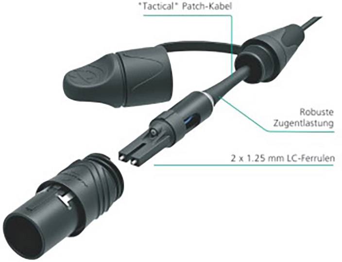 Neutrik NKO2M-L-0-10 Glasfaser LWL Anschlusskabel 10.00m