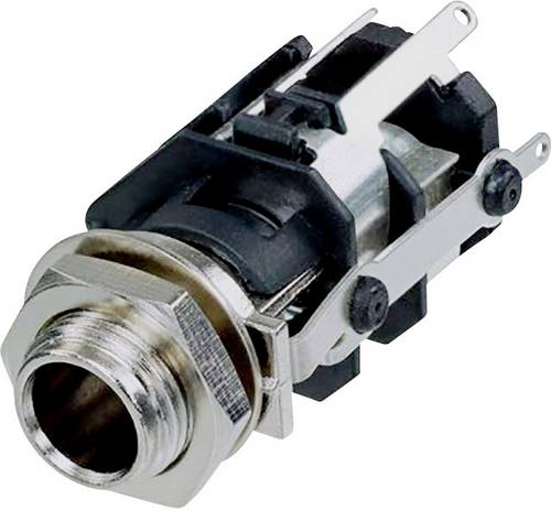 Rean AV RJ5VM-S-CON Klinken-Steckverbinder 6.35 mm Buchse, Einbau vertikal Polzahl: 5 Stereo Schwar