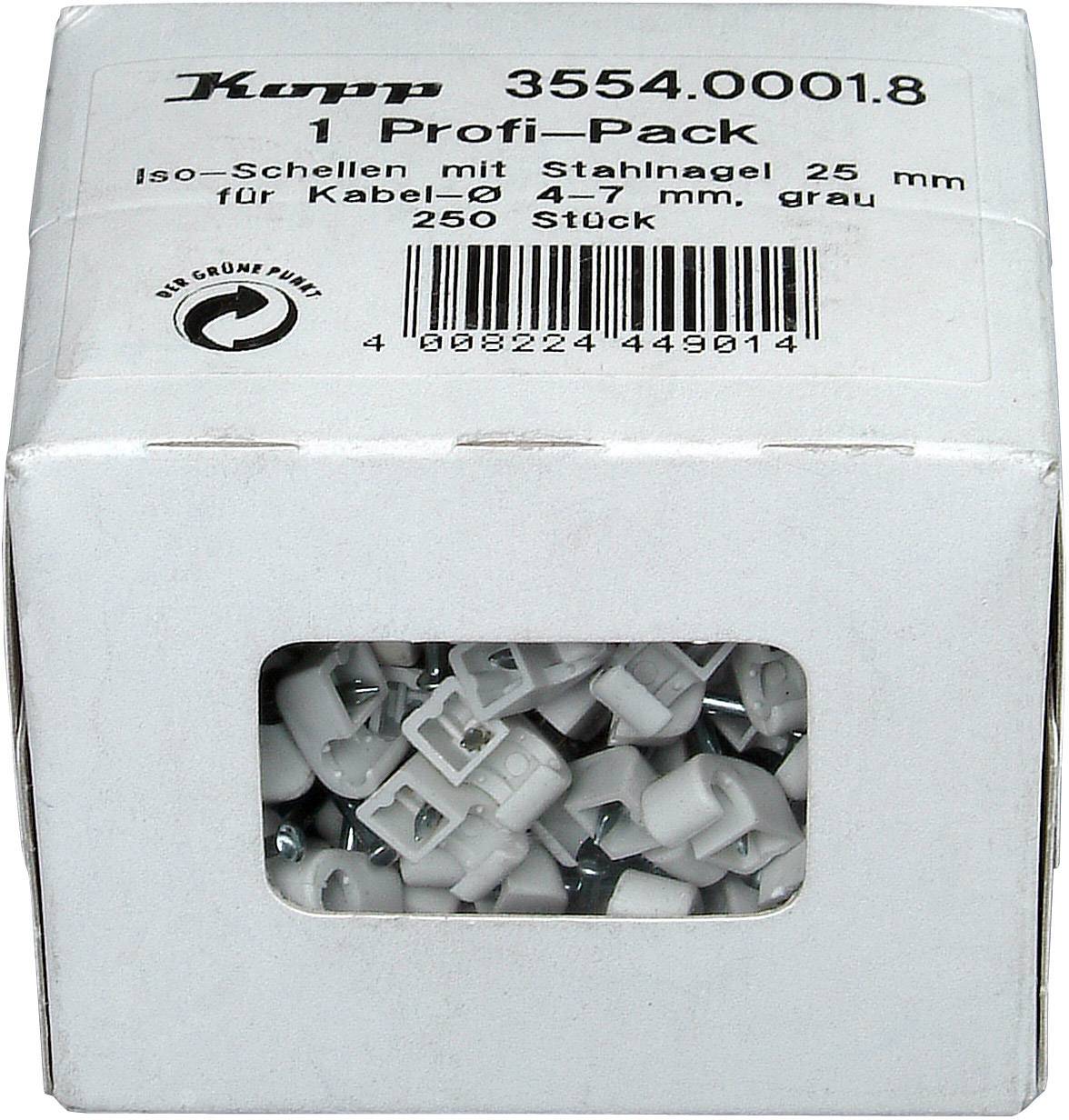 Kopp 355400018 Nagelschellen 355400018 Bündel-Ø-Bereich 4 bis 7mm Grau 250St.