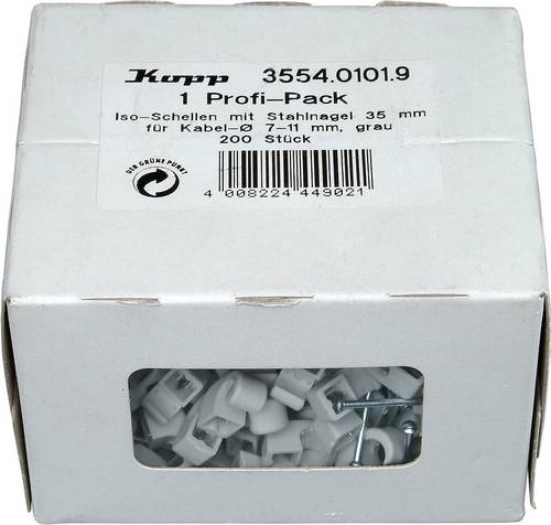 Kopp 355401019 Cable Clips 7-11 mm 30 mm Pins Grey 200 pieces