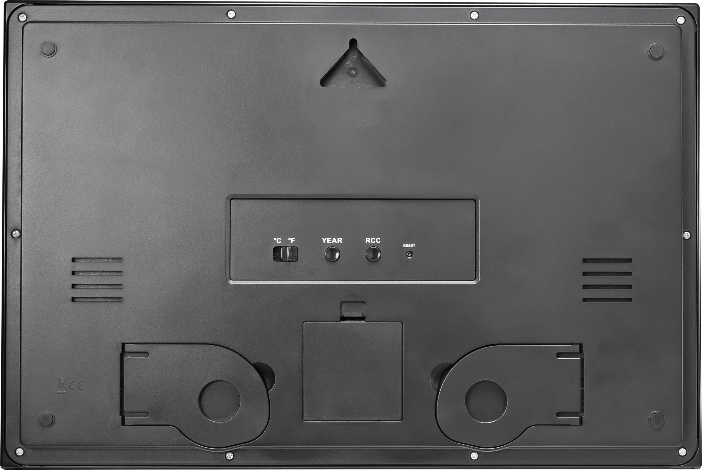 Renkforce C8461 Funk Wanduhr 430mm x 288mm x 32mm Schwarz