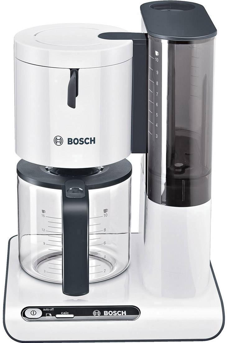 Bosch Haushalt TKA8011 Kaffeemaschine Weiß, Anthrazit Fassungsvermögen Tassen=10 Glaskanne, Warmhal