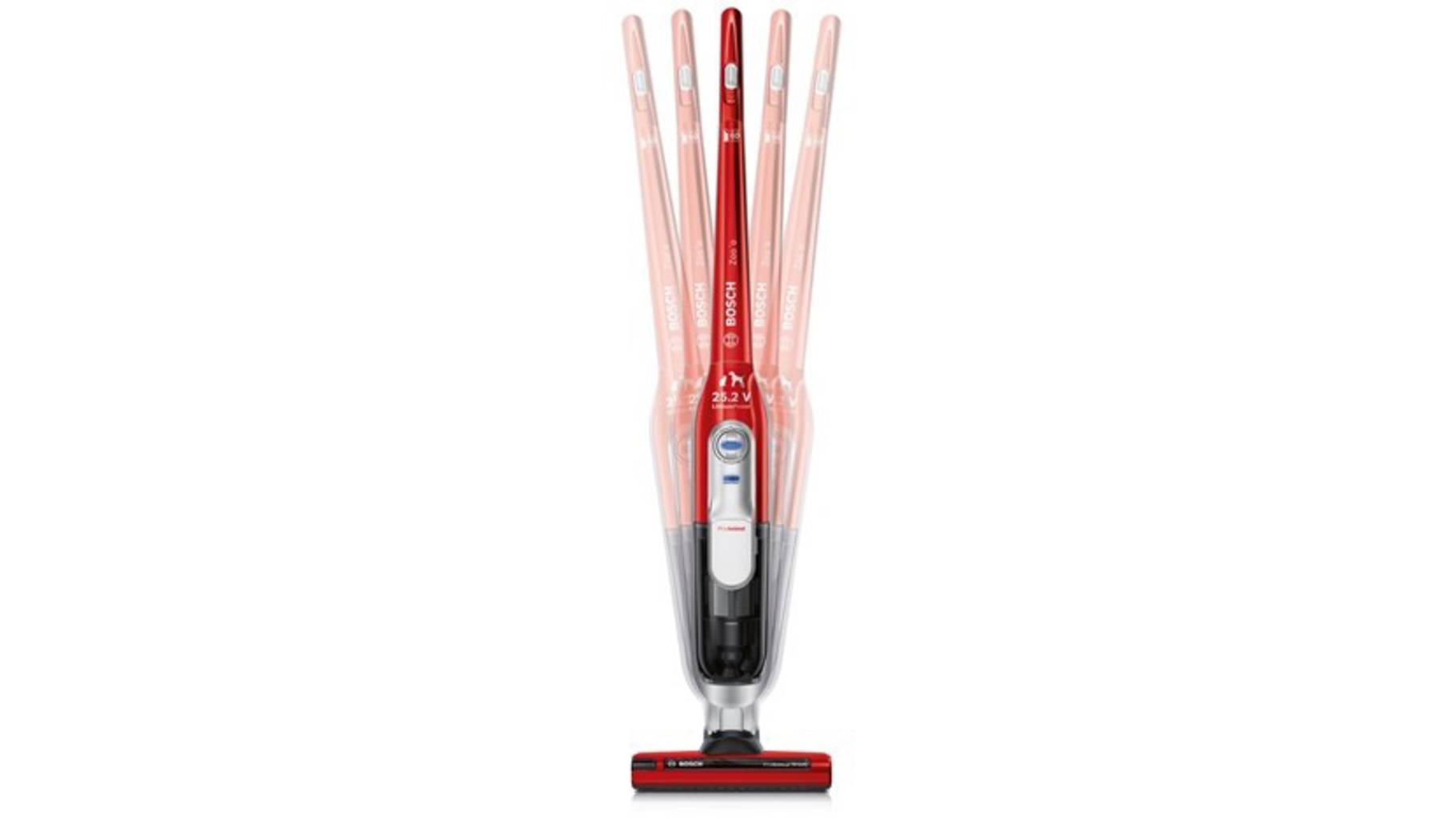 Bosch Haushalt BCH6ZOOO Zoo'o 25.2V ProAnimal AkkuHandstaubsauger 25.2V Rot, Silber (matt Bosch Haushalt BCH6ZOOO Zoo'o 25.2V ProAnimal AkkuHandstaubsauger 25.2V Rot, Silber (matt