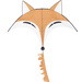 HQ Einleiner Drachen Fox Kite Spannweite 1450 mm Windstärken-Eignung 2 - 4 bft